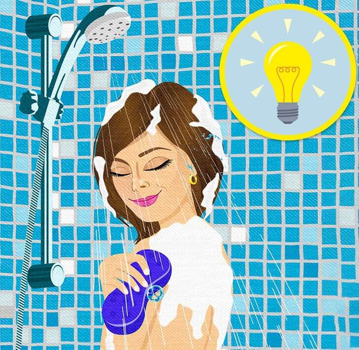 أفضل الأفكار تأتي أثناء الاستحمام! هل تعرفين السبب؟!